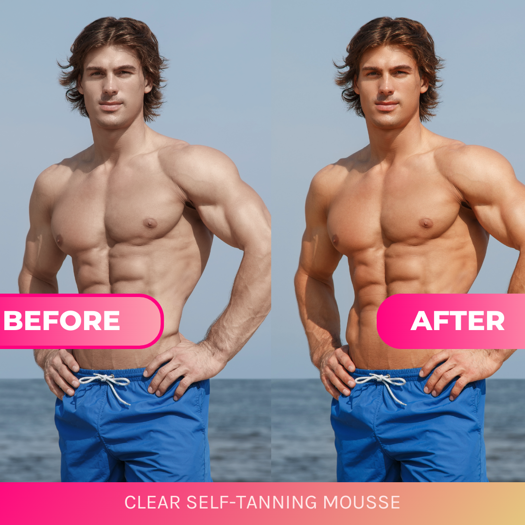 Hard Tan MAN TAN CLEAR SELF TANNING MOUSSE – BeetTan
