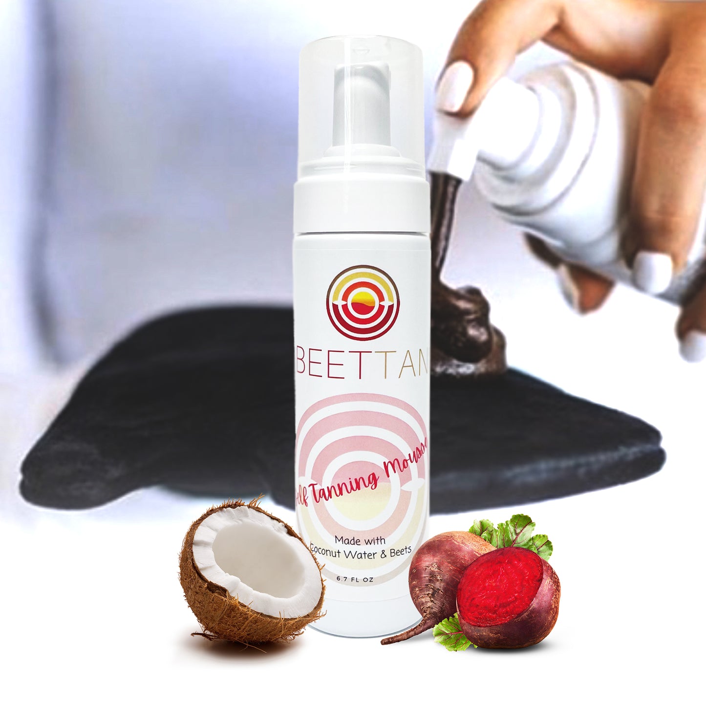 SELF TANNING MOUSSE (MADE W/ COCONUT WATER AND BEETS)